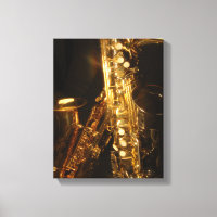 Saxophon Wrapped Canvas Print