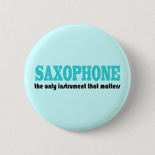 Saxophon-Zitat-Musik-Knopf Button