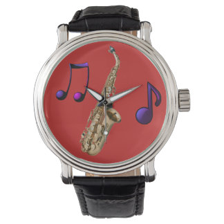 Saxophone Ambiance Jazz Armbanduhr