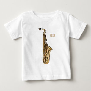 Saxophone Cartoon Illustration Baby T-shirt