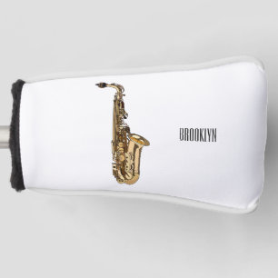 Saxophone Cartoon Illustration Golf Headcover