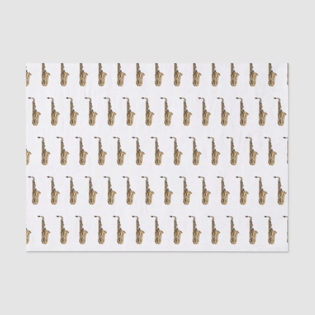 Saxophone Cartoon Illustration Seidenpapier (Vorderseite)