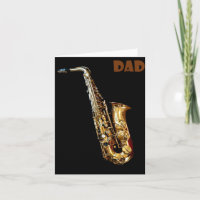 Saxophone Faltkarte