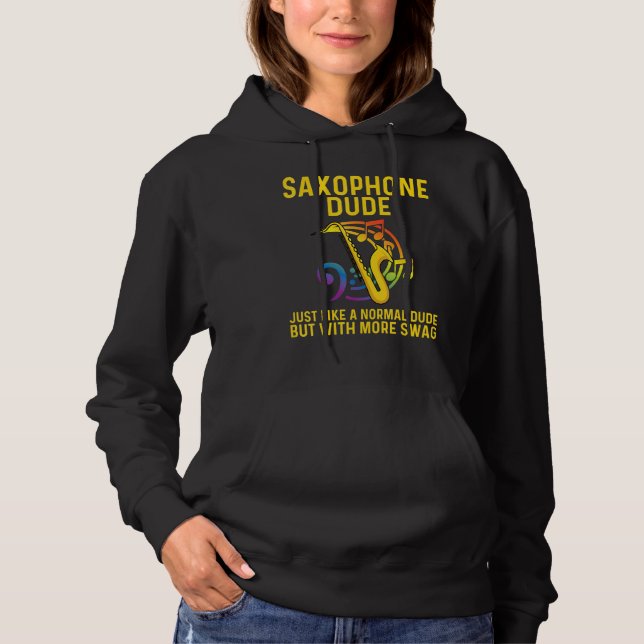 Saxophone For Men Women Reed Instrument   Hoodie (Vorderseite)