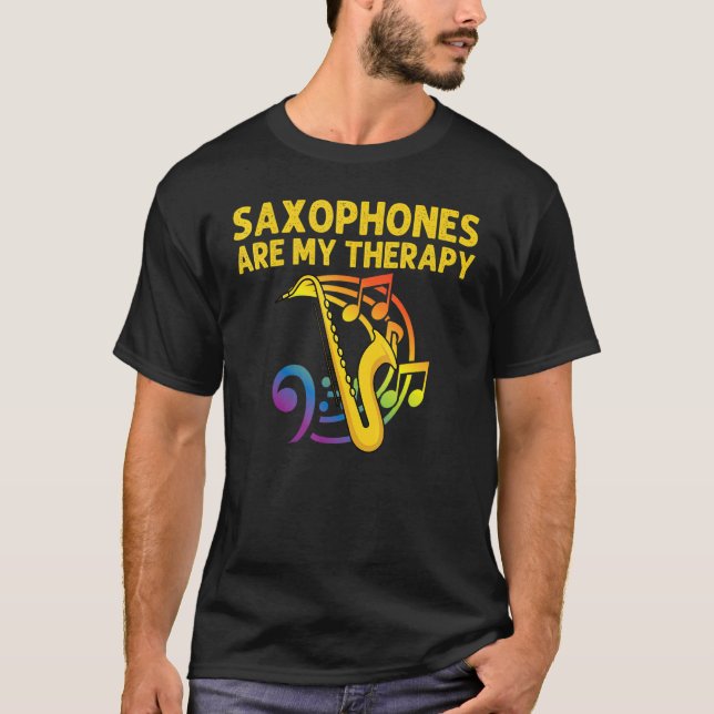 Saxophone For Men Women Reed Instrument T-Shirt (Vorderseite)