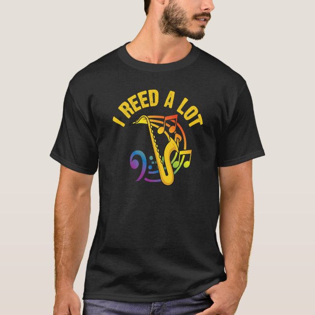 Saxophone For Men Women Reed Instrument T-Shirt (Vorderseite)
