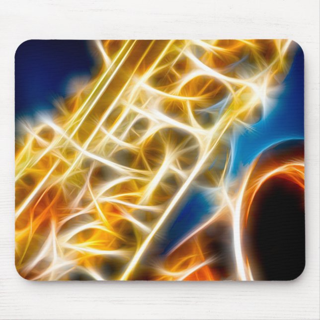Saxophone - Fraktal Mousepad (Vorne)