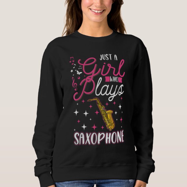 Saxophone Girl Saxophone Player Saxophonist Sweatshirt (Vorderseite)