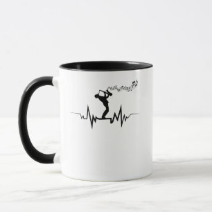 Saxophone Herzschlag Cool für Musiker Tasse