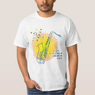 Saxophone Illustration Cool Moderne Kunst Saxophon T-Shirt
