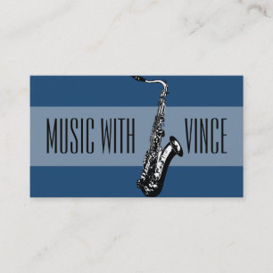 Saxophone Instructor Music Studio Business Card Visitenkarte