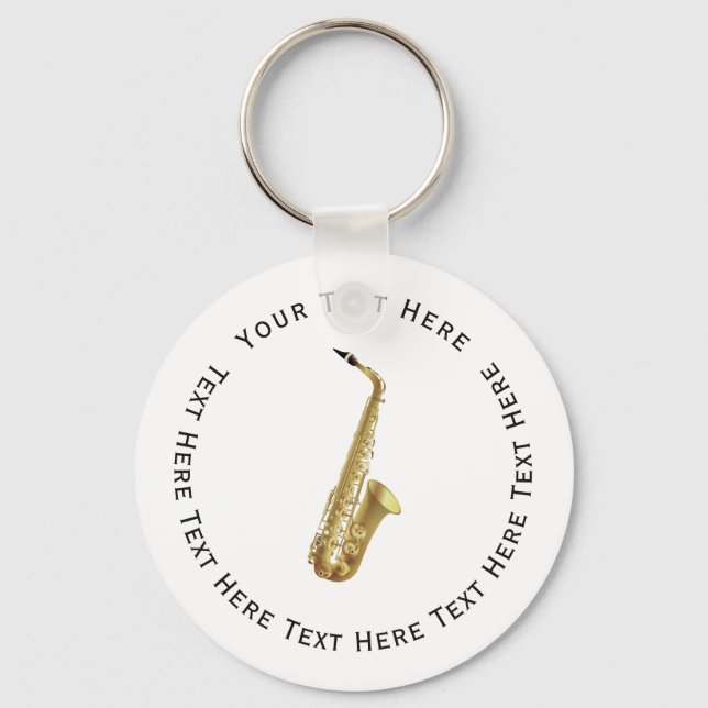 Saxophone Instrument Schlüsselanhänger (Vorderseite)