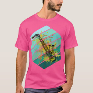Saxophone Jazz Music Retro Vintag Classic Style S T-Shirt
