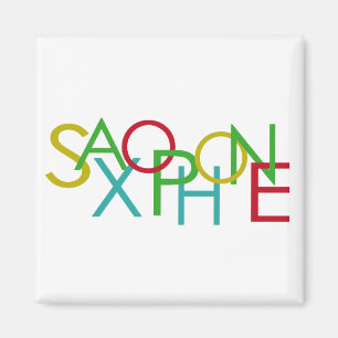 SAXOPHONE Letters Magnet