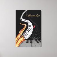 Saxophone Luxury Personalisiert Piano Musiknote