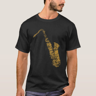 Saxophone Motif For Jazz Musicians Saxophone Playe T-Shirt