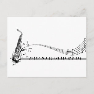 Saxophone Music Postkarte