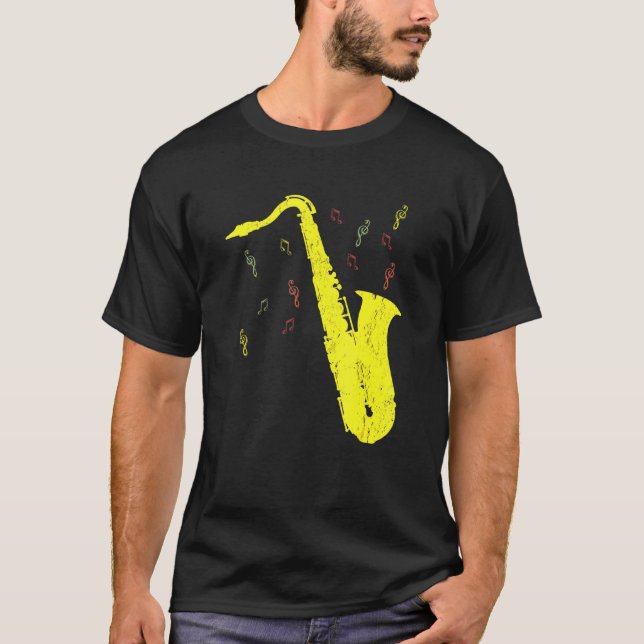 Saxophone Music Saxophone Player T-Shirt (Vorderseite)