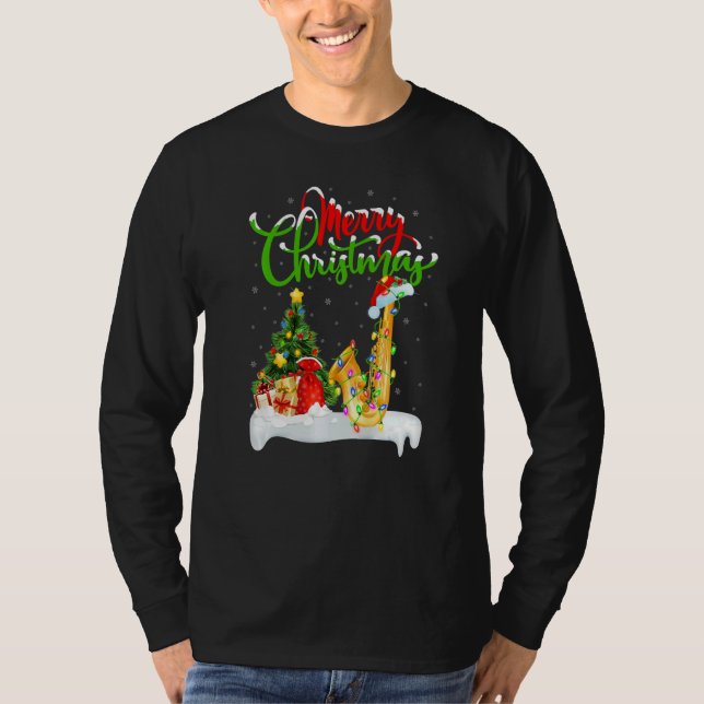 Saxophone Music  Xmas Decorations Saxophone Christ T-Shirt (Vorderseite)