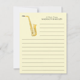 Saxophone Musician Band Lehrer Danke Karte