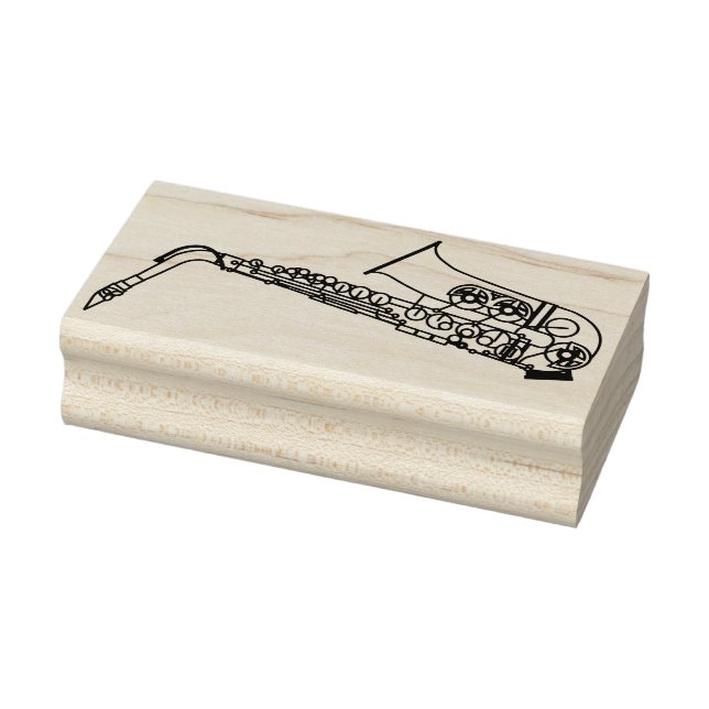 Saxophone Musician Band Teacher Rubber Stamp Gummistempel (Stempel)