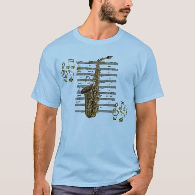 SAXOPHONE Musician Music Lover T - Shirt (Vorderseite)