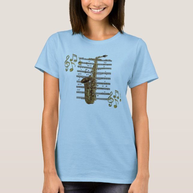 SAXOPHONE Musician Music Lover T - Shirt (Vorderseite)