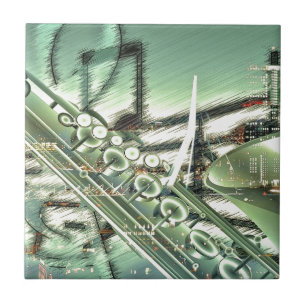 Saxophone-Musikdesignzubehör - anpassen Fliese