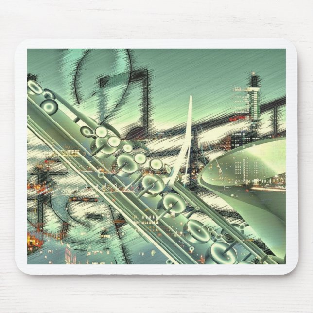 Saxophone-Musikdesignzubehör - anpassen Mousepad (Vorne)