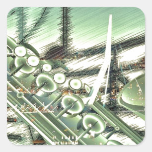 Saxophone-Musikdesignzubehör - anpassen Quadratischer Aufkleber