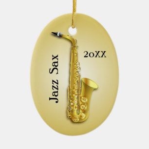 Saxophone Musiker Custom Foto Ornament