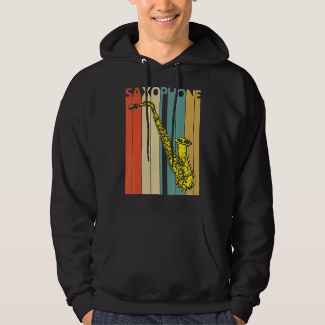 Saxophone Musikinstrument Hoodie (Vorderseite)