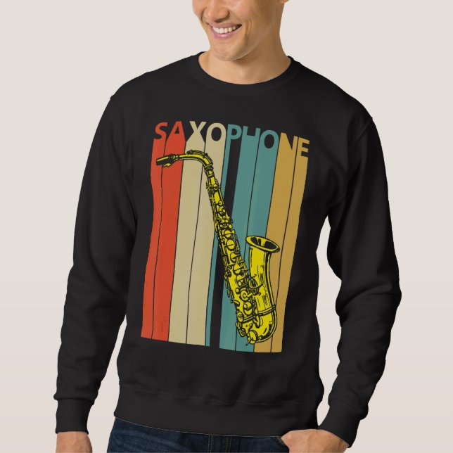 Saxophone Musikinstrument Sweatshirt (Vorderseite)