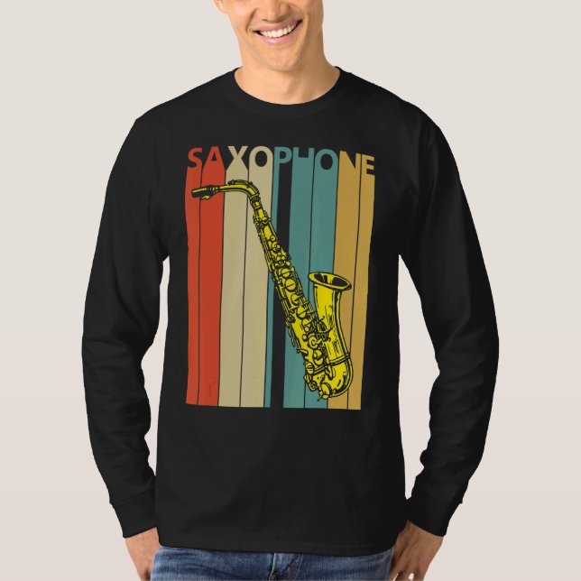 Saxophone Musikinstrument T-Shirt (Vorderseite)