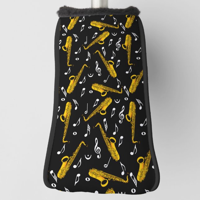 Saxophone Musiknote Pattern Golf Headcover (Rotieren 90)