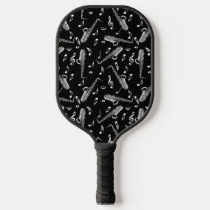 Saxophone Musiknote Pattern Pickleball Schläger