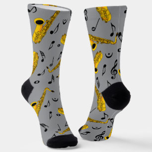 Saxophone Musiknote Pattern Socken