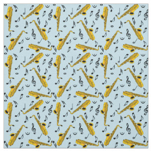 Saxophone Musiknote Pattern Stoff