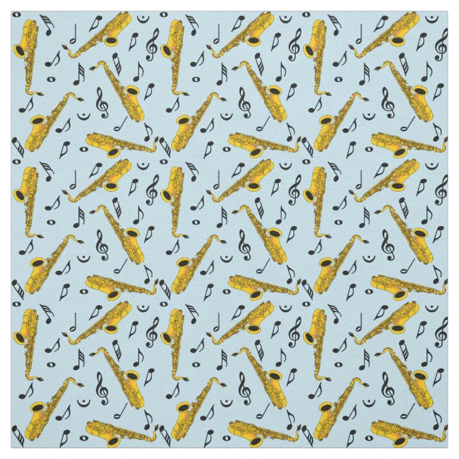 Saxophone Musiknote Pattern Stoff (Muster)