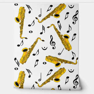 Saxophone Musiknote Pattern Tapete