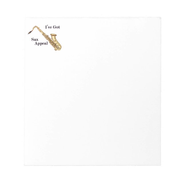 Saxophone Note Pad Notizblock (Vorderseite)