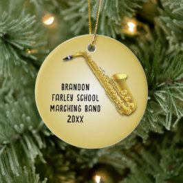 Saxophone Player Custom Foto Musicians Ornament