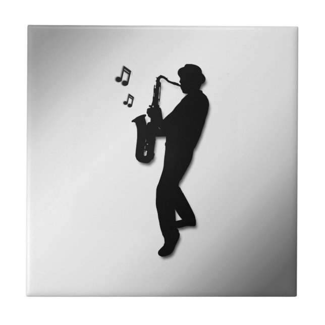 Saxophone Player Fliese (Vorderseite)