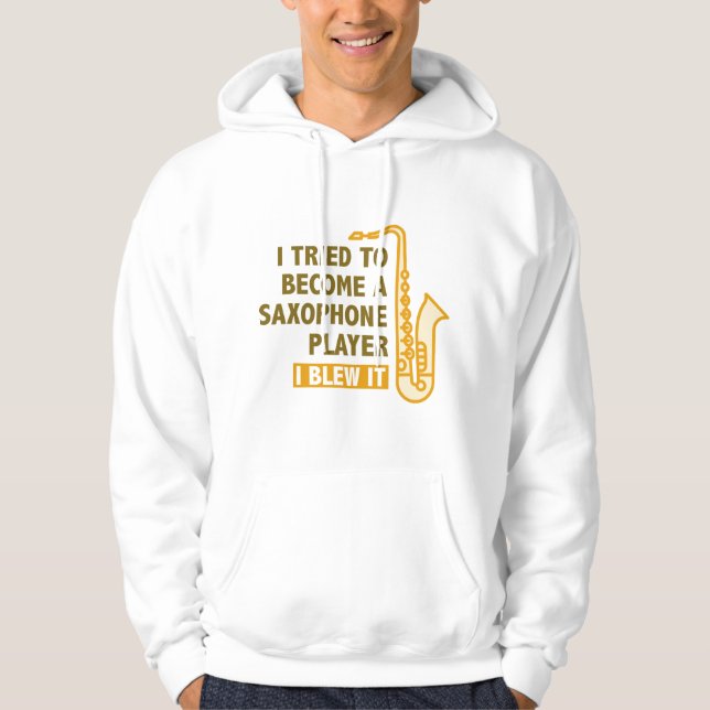 Saxophone Player Hoodie (Vorderseite)