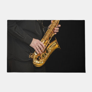 Saxophone Player Jazz Doormat - Musikinstrument Fußmatte