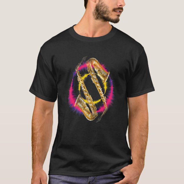 Saxophone Player Music T-Shirt (Vorderseite)
