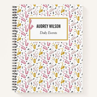 Saxophone Player Musician Jazz Notizbuch