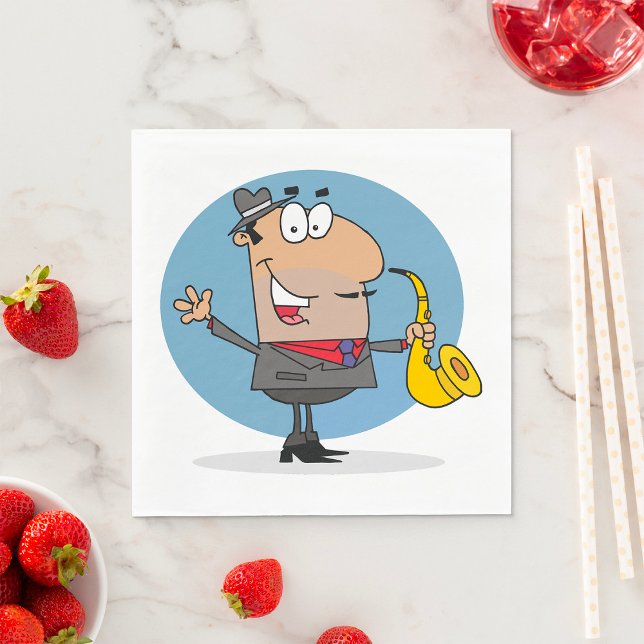 Saxophone Player Musician Serviette (Von Creator hochgeladen)