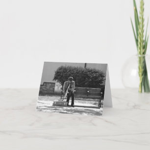 Saxophone Player Note Card Karte