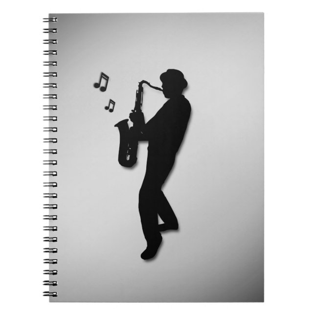 Saxophone Player Notizblock (Vorderseite)